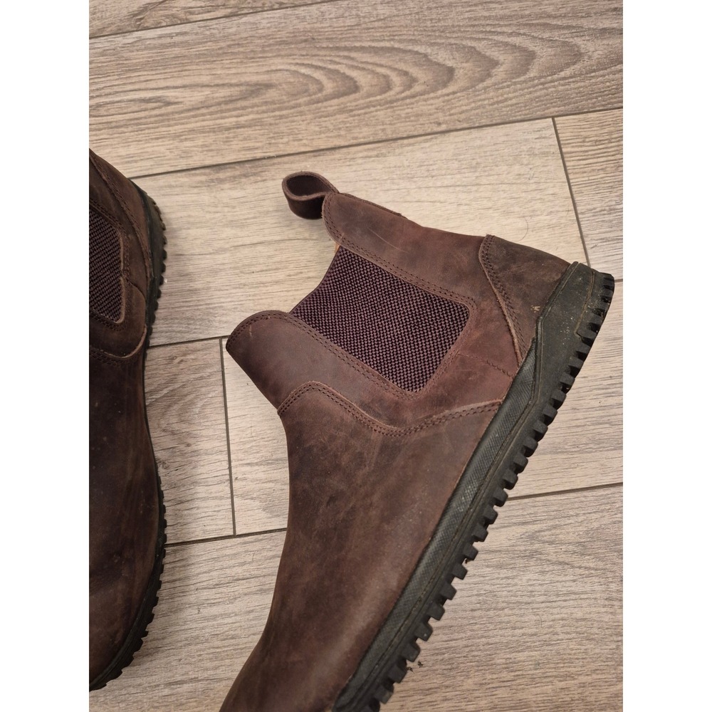 Xero Shoes Ridgeway Chelsea Mens Brown Leather Minimalist Barefoot Boots Size 10 - Picture 3 of 12